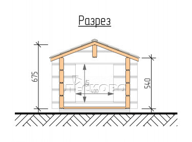 Hundehütte "KD" serie 0.7х0.9